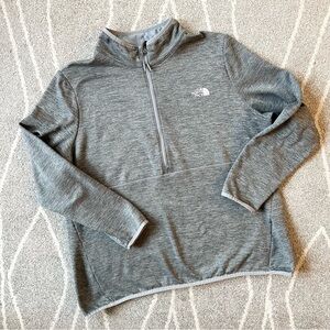 North Face Light Gray Half Zip Pullover